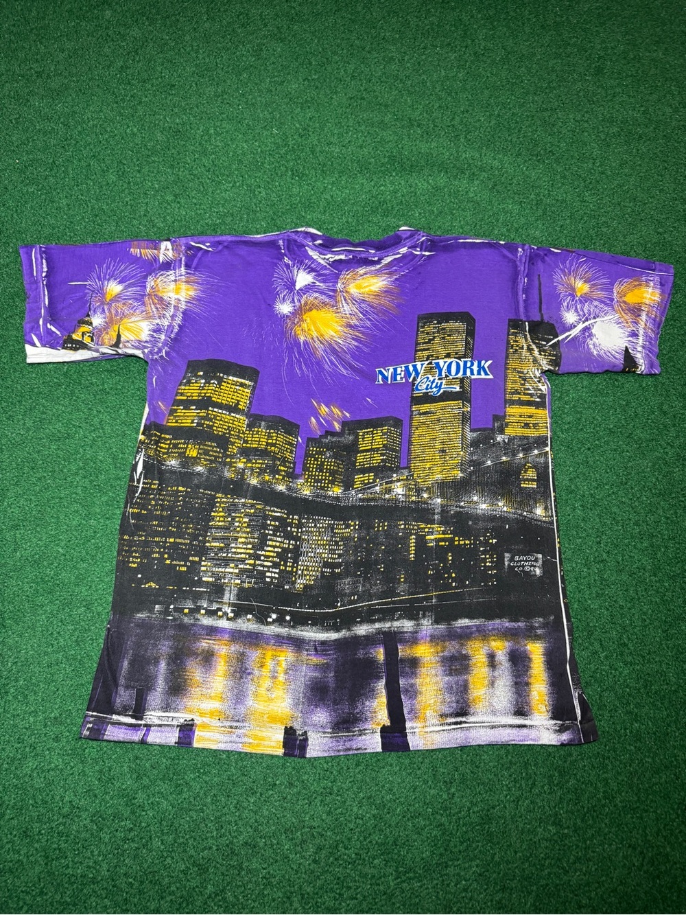 New York City NYC Vintage AOP T Shirt Skyline Skyscrapper XL T Shirt - Picture 3 of 7